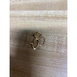 1960s Collectible Girl Scouts of America Brownie Pin Fraternal Badge Gold Tone
